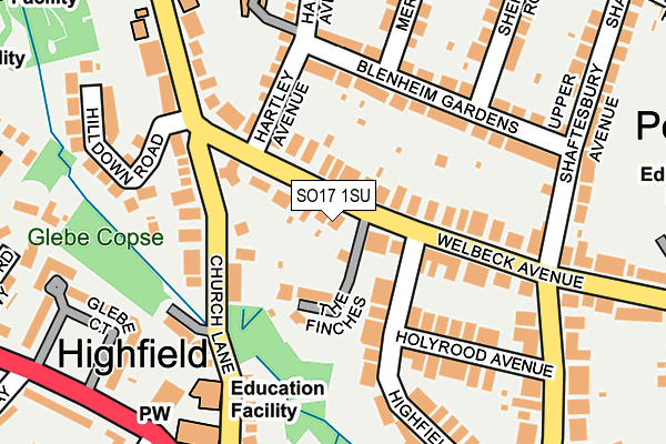 SO17 1SU map - OS OpenMap – Local (Ordnance Survey)