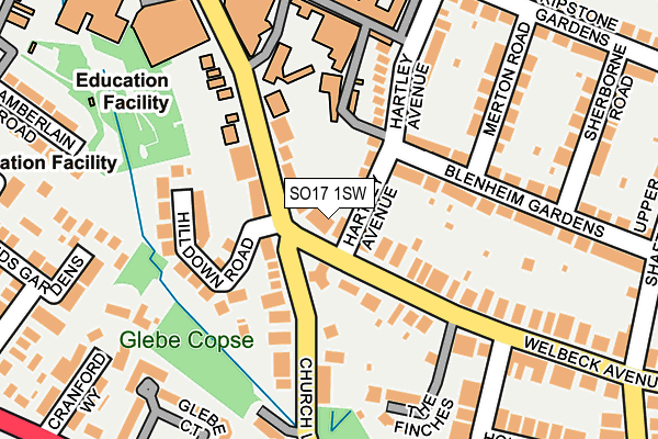SO17 1SW map - OS OpenMap – Local (Ordnance Survey)