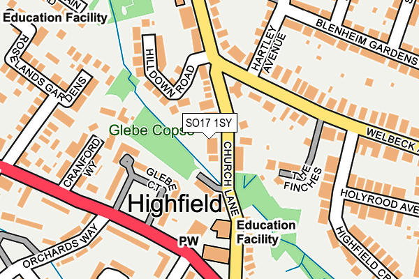 SO17 1SY map - OS OpenMap – Local (Ordnance Survey)