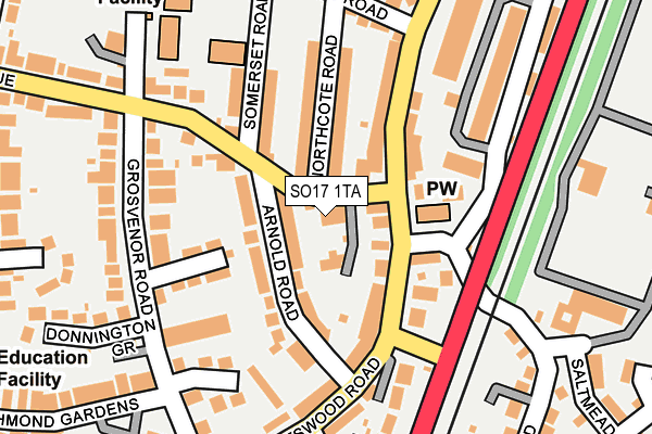 SO17 1TA map - OS OpenMap – Local (Ordnance Survey)