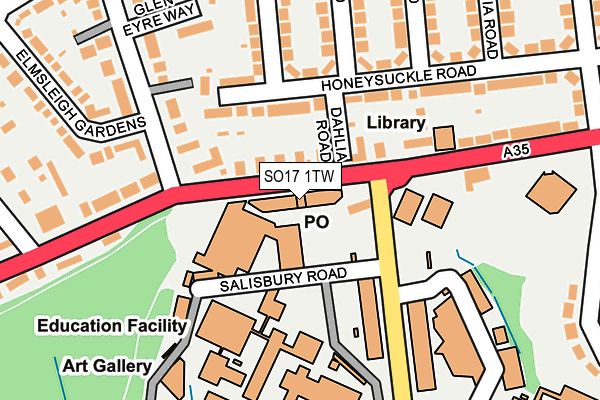 SO17 1TW map - OS OpenMap – Local (Ordnance Survey)