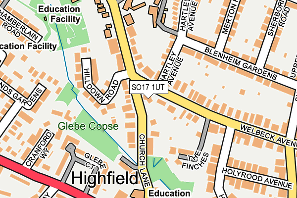 SO17 1UT map - OS OpenMap – Local (Ordnance Survey)
