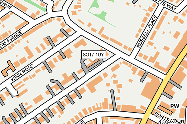 SO17 1UY map - OS OpenMap – Local (Ordnance Survey)