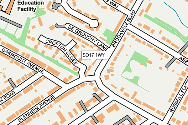 SO17 1WY map - OS OpenMap – Local (Ordnance Survey)