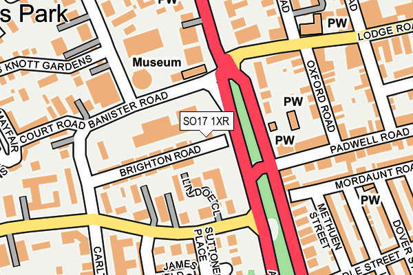 SO17 1XR map - OS OpenMap – Local (Ordnance Survey)