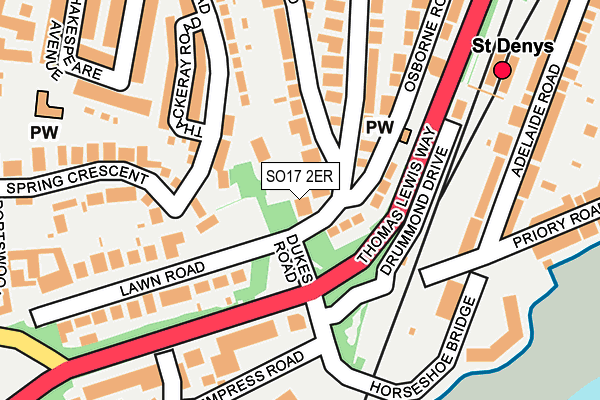 SO17 2ER map - OS OpenMap – Local (Ordnance Survey)