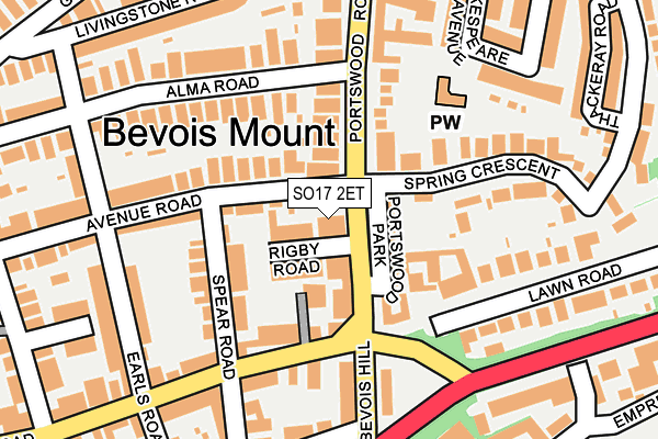 SO17 2ET map - OS OpenMap – Local (Ordnance Survey)