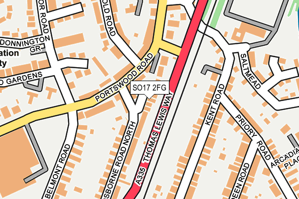 SO17 2FG map - OS OpenMap – Local (Ordnance Survey)