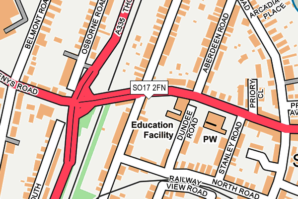 SO17 2FN map - OS OpenMap – Local (Ordnance Survey)