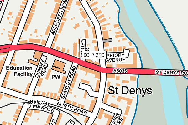 SO17 2FQ map - OS OpenMap – Local (Ordnance Survey)