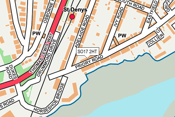 SO17 2HT map - OS OpenMap – Local (Ordnance Survey)
