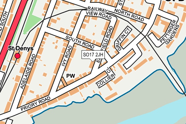 SO17 2JH map - OS OpenMap – Local (Ordnance Survey)