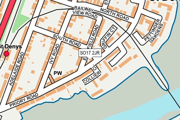 SO17 2JR map - OS OpenMap – Local (Ordnance Survey)