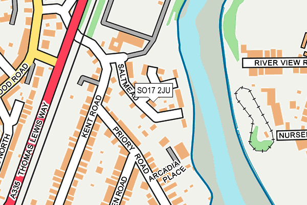 SO17 2JU map - OS OpenMap – Local (Ordnance Survey)