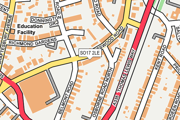 SO17 2LE map - OS OpenMap – Local (Ordnance Survey)