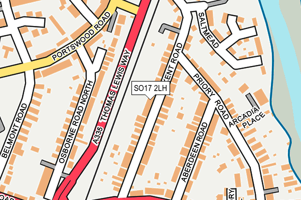 SO17 2LH map - OS OpenMap – Local (Ordnance Survey)