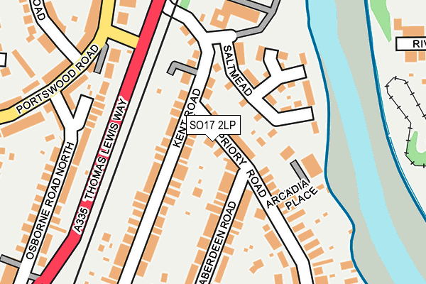 SO17 2LP map - OS OpenMap – Local (Ordnance Survey)
