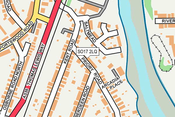 SO17 2LQ map - OS OpenMap – Local (Ordnance Survey)