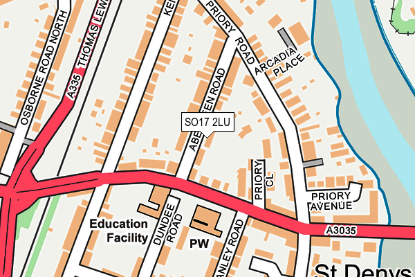 SO17 2LU map - OS OpenMap – Local (Ordnance Survey)