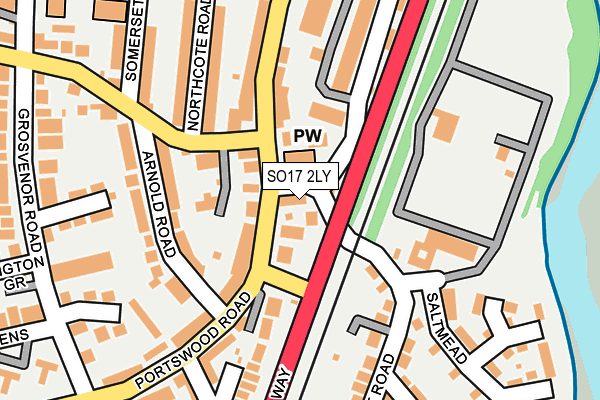 SO17 2LY map - OS OpenMap – Local (Ordnance Survey)