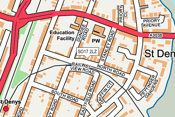 SO17 2LZ map - OS OpenMap – Local (Ordnance Survey)