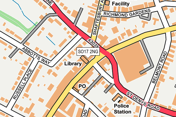 SO17 2NG map - OS OpenMap – Local (Ordnance Survey)