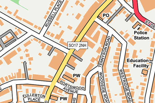 SO17 2NH map - OS OpenMap – Local (Ordnance Survey)