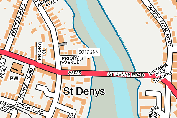 SO17 2NN map - OS OpenMap – Local (Ordnance Survey)