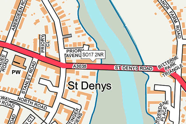 SO17 2NR map - OS OpenMap – Local (Ordnance Survey)