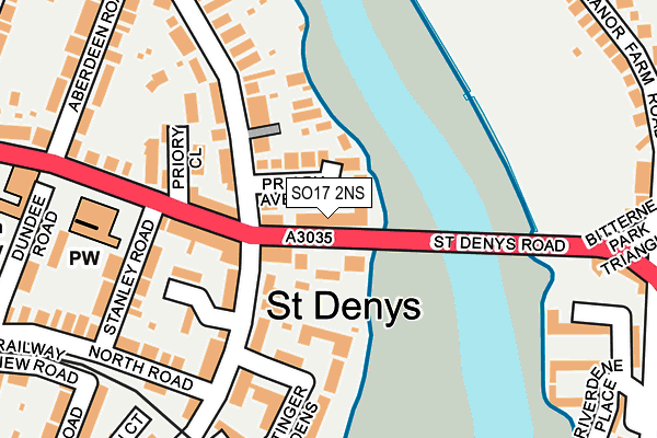 SO17 2NS map - OS OpenMap – Local (Ordnance Survey)