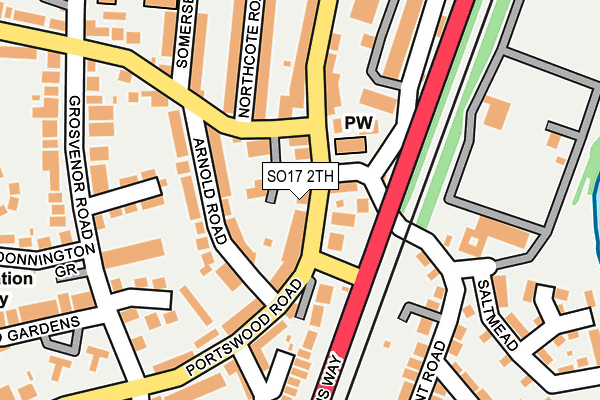SO17 2TH map - OS OpenMap – Local (Ordnance Survey)