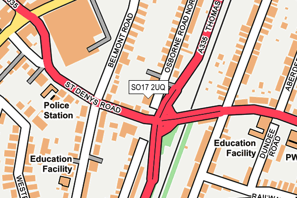 SO17 2UQ map - OS OpenMap – Local (Ordnance Survey)