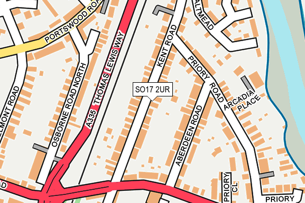 SO17 2UR map - OS OpenMap – Local (Ordnance Survey)