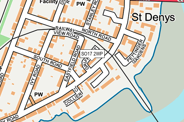 SO17 2WP map - OS OpenMap – Local (Ordnance Survey)