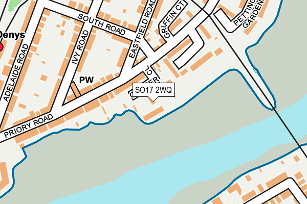 SO17 2WQ map - OS OpenMap – Local (Ordnance Survey)