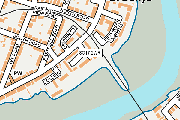 SO17 2WR map - OS OpenMap – Local (Ordnance Survey)