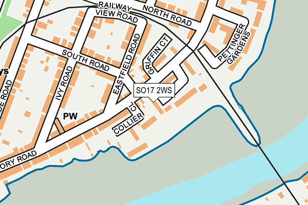 SO17 2WS map - OS OpenMap – Local (Ordnance Survey)