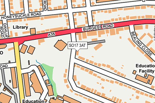 SO17 3AT map - OS OpenMap – Local (Ordnance Survey)