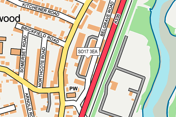 SO17 3EA map - OS OpenMap – Local (Ordnance Survey)