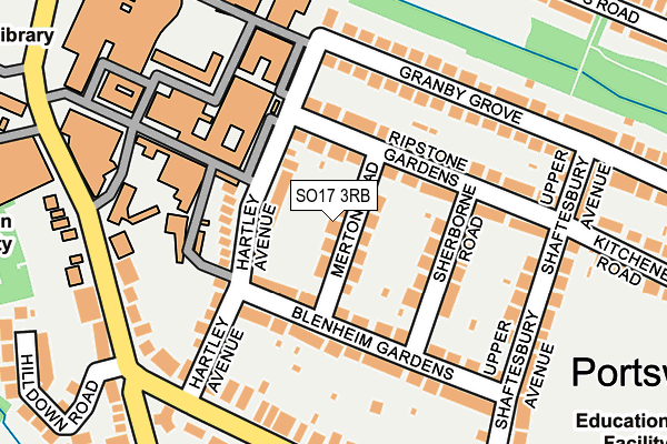 SO17 3RB map - OS OpenMap – Local (Ordnance Survey)