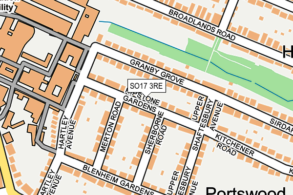 SO17 3RE map - OS OpenMap – Local (Ordnance Survey)
