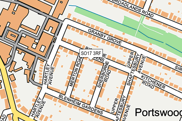 SO17 3RF map - OS OpenMap – Local (Ordnance Survey)