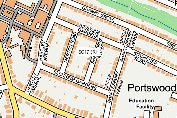 SO17 3RH map - OS OpenMap – Local (Ordnance Survey)
