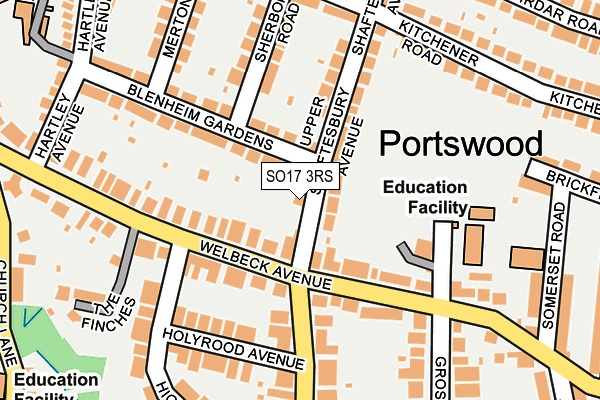 SO17 3RS map - OS OpenMap – Local (Ordnance Survey)