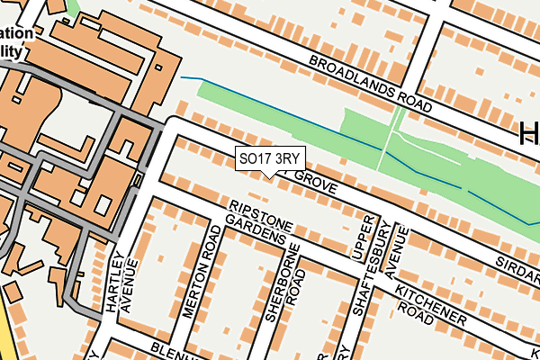 SO17 3RY map - OS OpenMap – Local (Ordnance Survey)