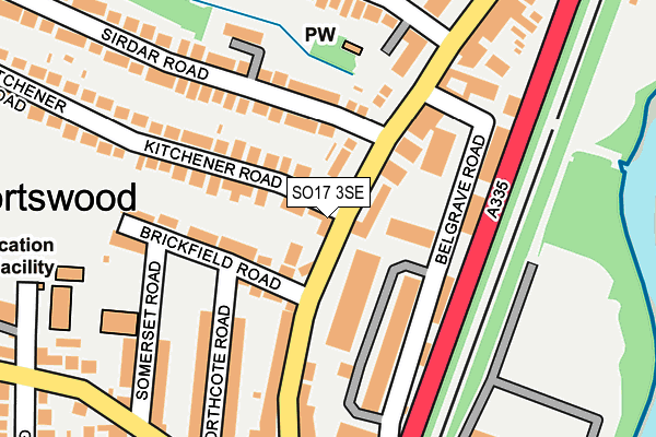 SO17 3SE map - OS OpenMap – Local (Ordnance Survey)