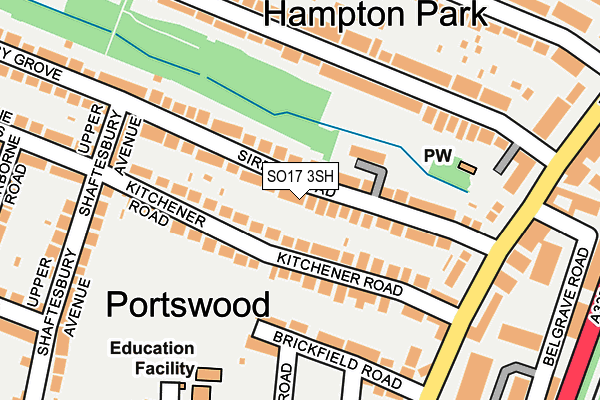 SO17 3SH map - OS OpenMap – Local (Ordnance Survey)