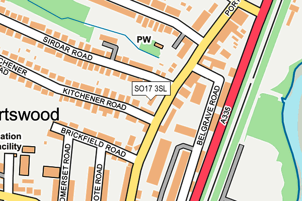 SO17 3SL map - OS OpenMap – Local (Ordnance Survey)