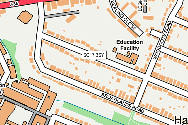 SO17 3SY map - OS OpenMap – Local (Ordnance Survey)