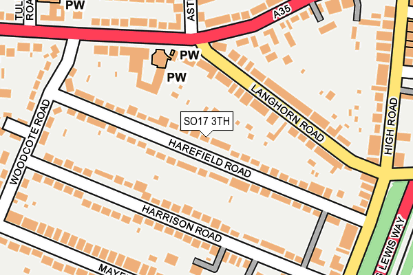 SO17 3TH map - OS OpenMap – Local (Ordnance Survey)